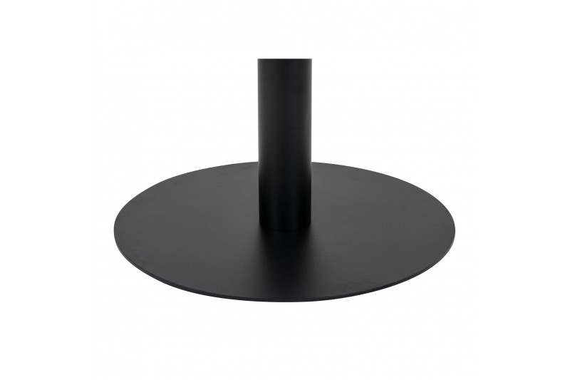 Table à manger ronde 110cm aspect marbre coloris gris