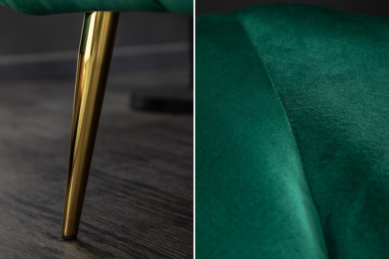 Fauteuil en velours coloris vert émeraude Fauteuil en velours coloris vert émeraude