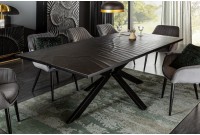 Table à manger 200cm design industriel coloris noir
