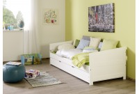 Canapé-lit 90 x 200 en bois coloris blanc