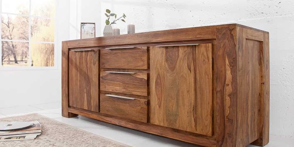 Buffet en Bois Massif Sheesham : L’Alliance Parfaite entre Authenticité et Élégance